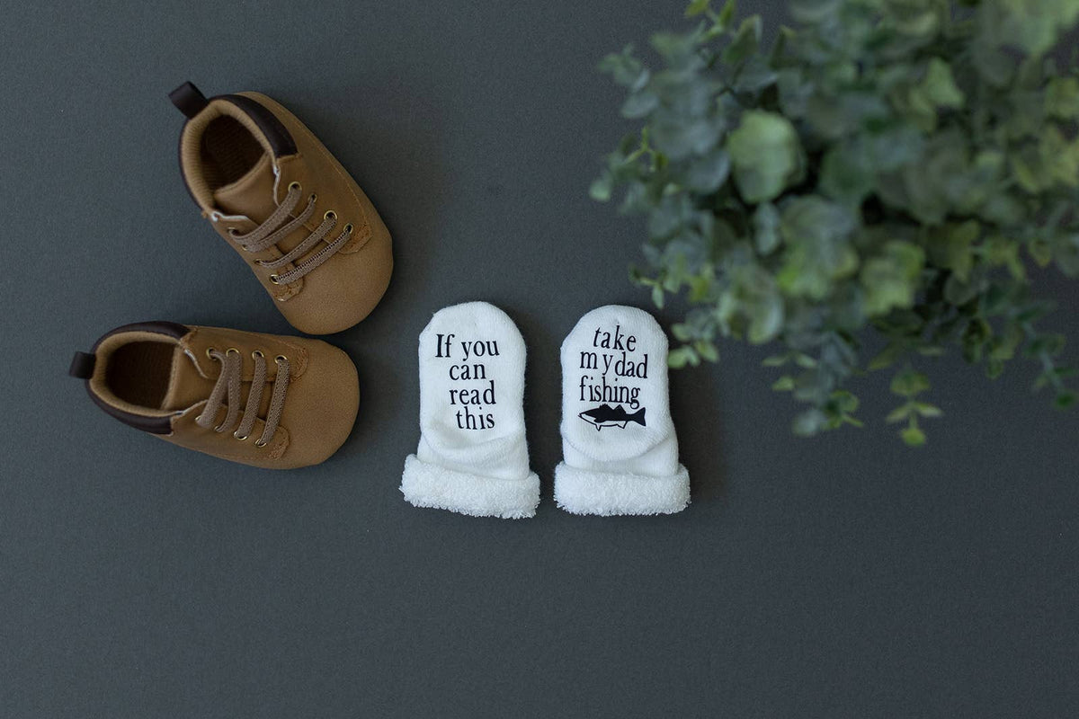 Take My Dad Fishing Baby Socks
