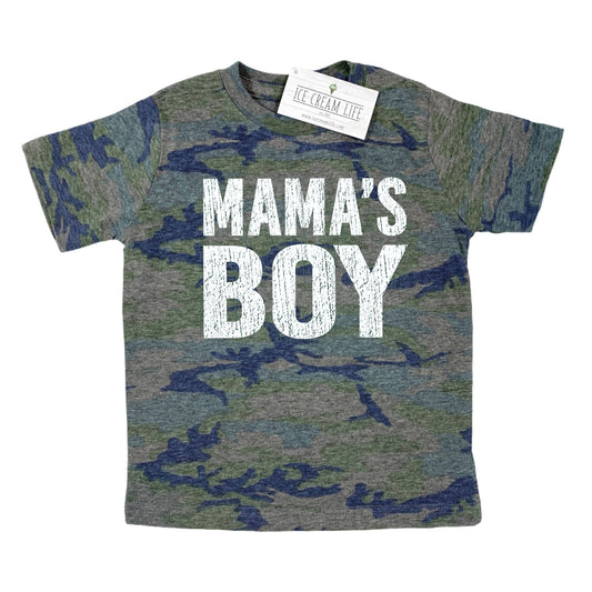VINTAGE CAMO MAMAS BOY TEE AND ONESIE BODYSUIT - KIDS