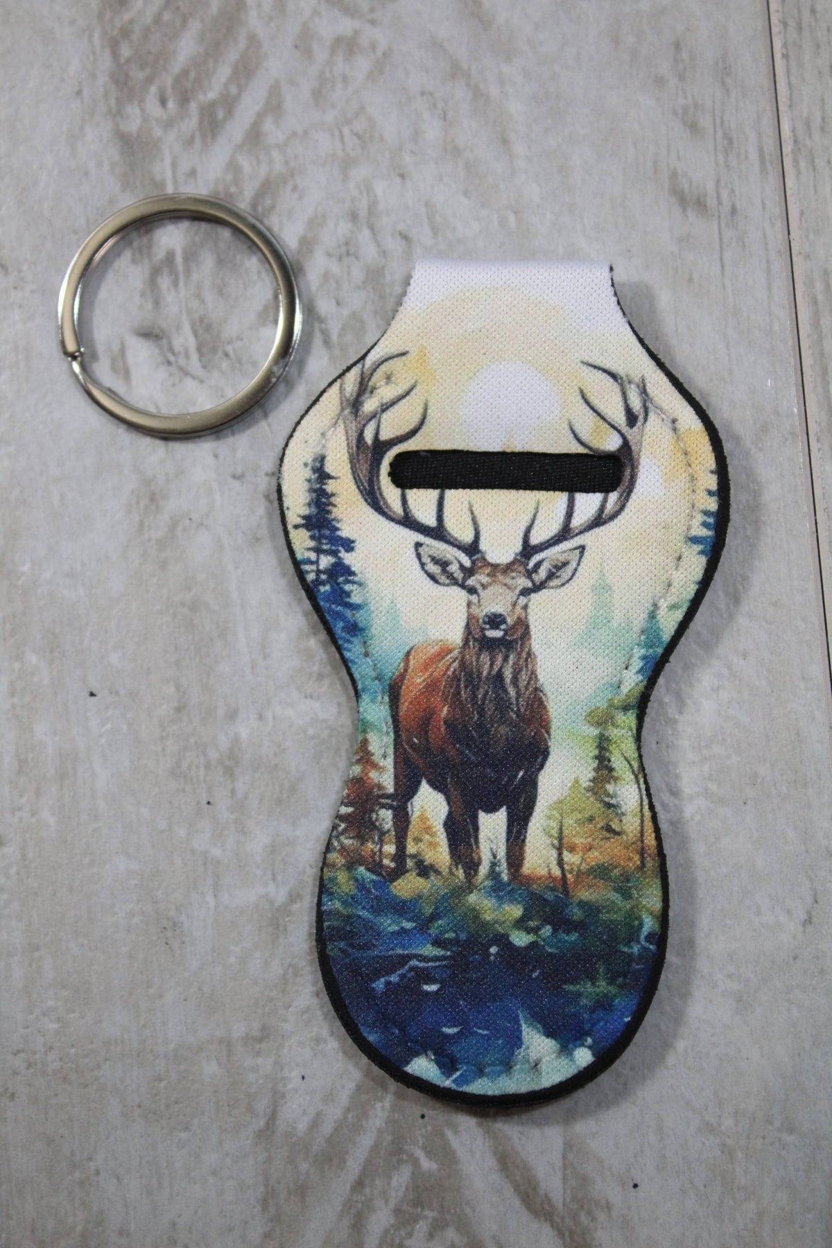 Adventure Chapstick Holder Keychain- Big Buck