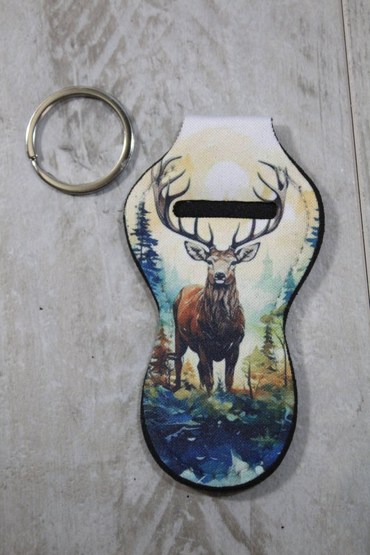 Adventure Chapstick Holder Keychain- Big Buck