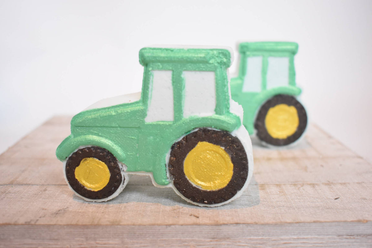 Tractor Bath Bomb with surprise coin inside