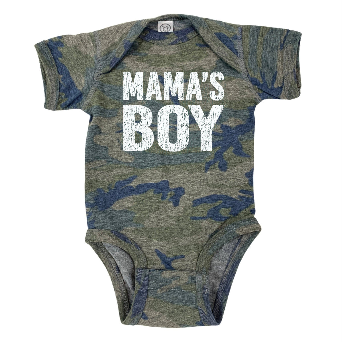 VINTAGE CAMO MAMAS BOY TEE AND ONESIE BODYSUIT - KIDS