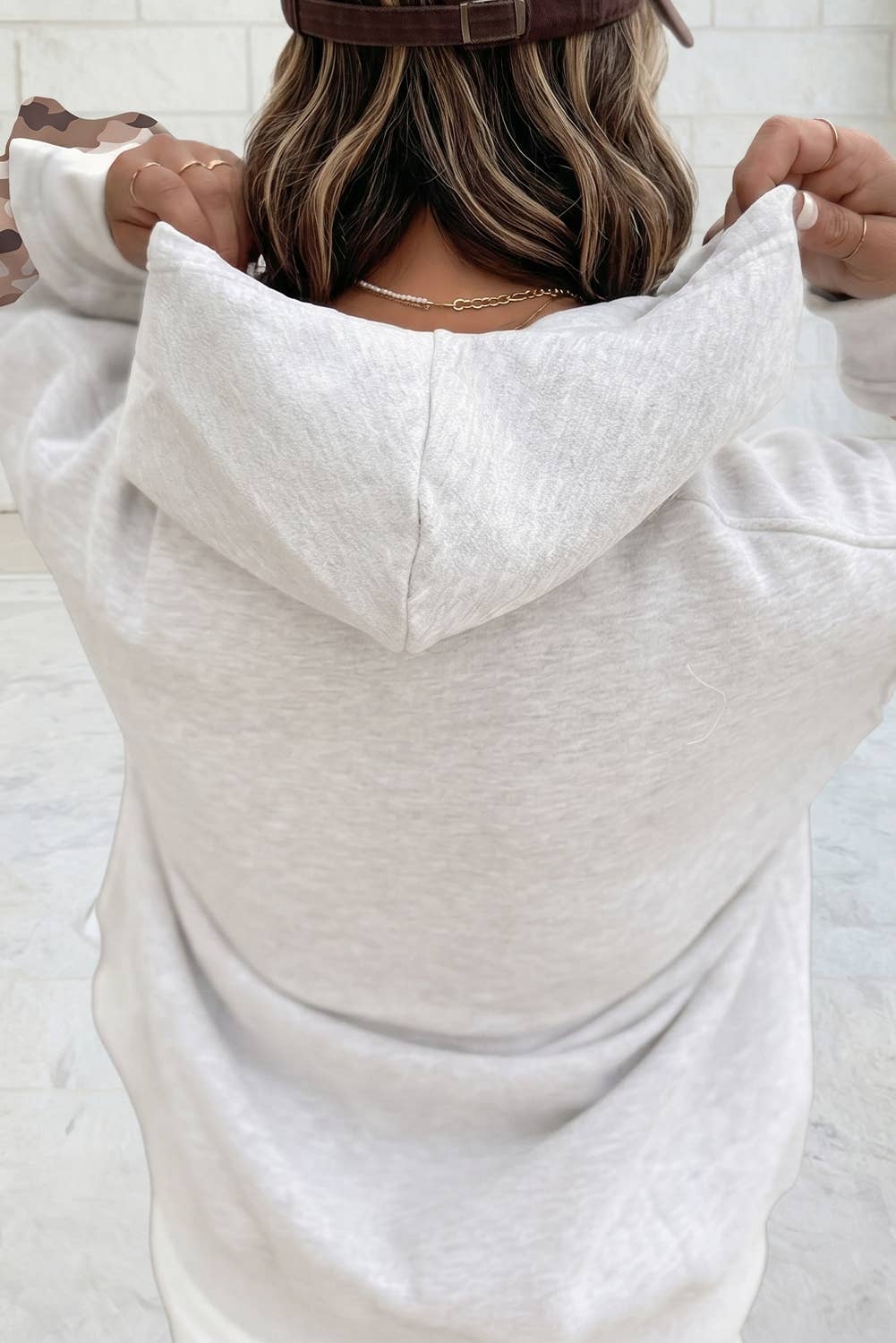 Patchwork Camo Long Sleeve Hoodie