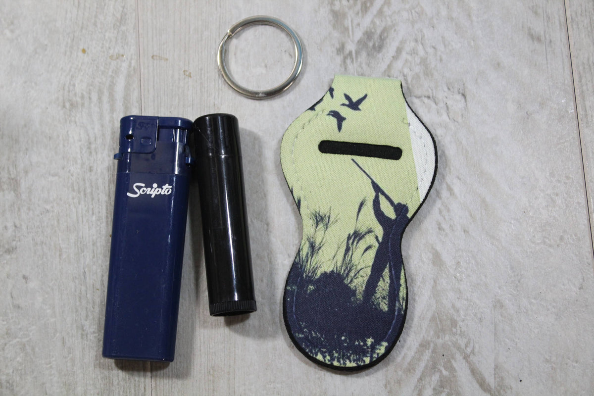 Adventure Chapstick Holder Keychain- Hunter