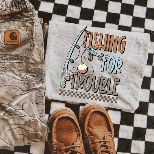 Fishing For Trouble Graphic Tee