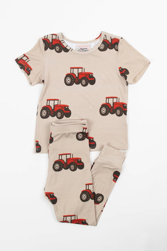 Little Farmer Bamboo PJ Set- Red